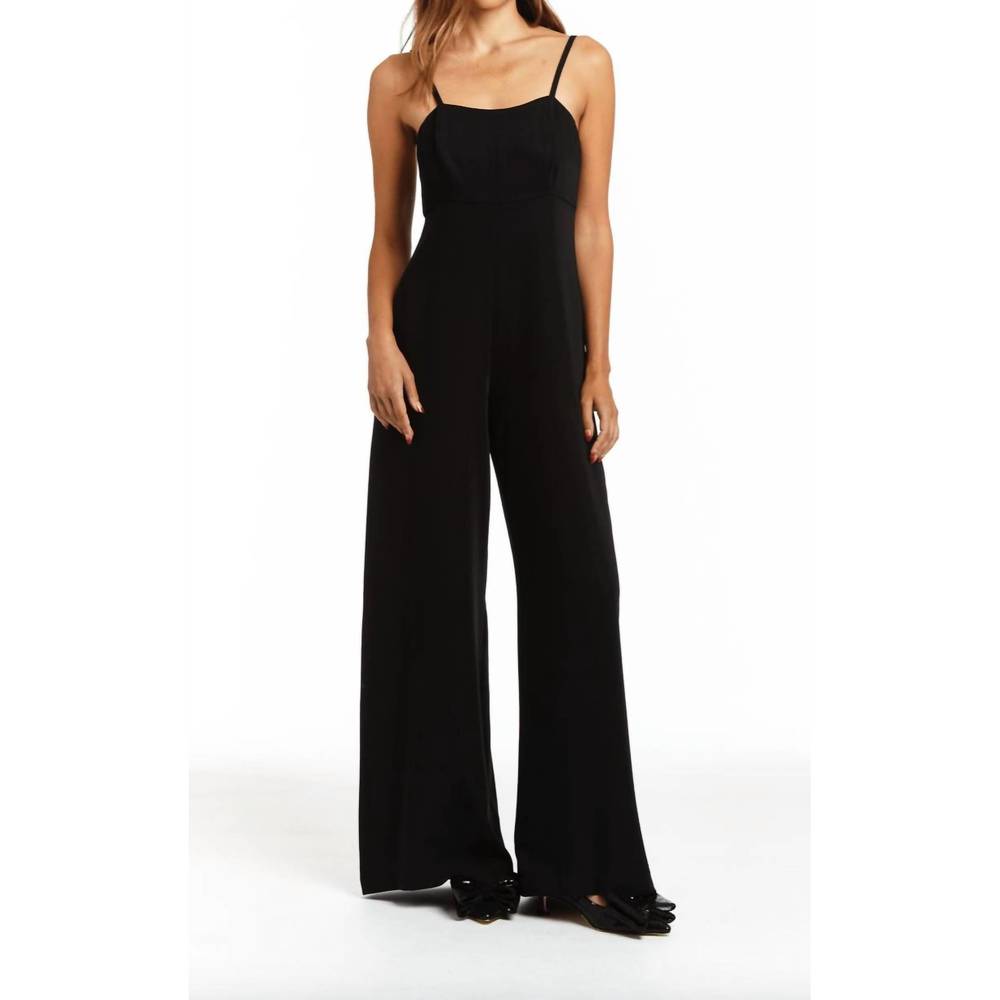 DREW Black Wide Leg Jumpsuit